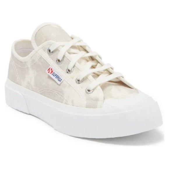 Superga 2750 Tie Dye Low Top Platform Sneaker Grey Women's Size 7 - Picture 2 of 12